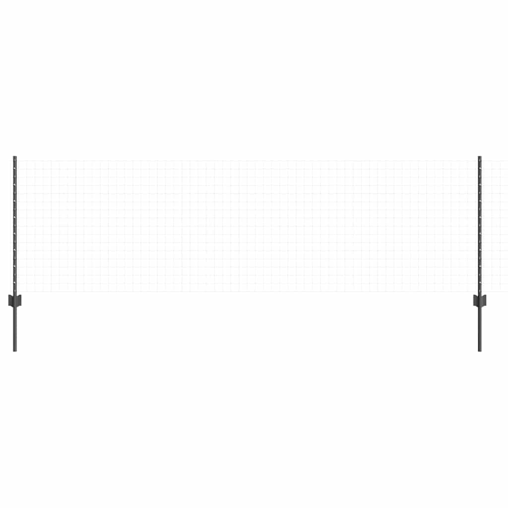 Palo per recinzione interrato acciaio verniciato grigio 120 cm - Set 11 pz