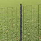 Palo per recinzione interrato acciaio grigio 180 cm - Set 11 pezzi