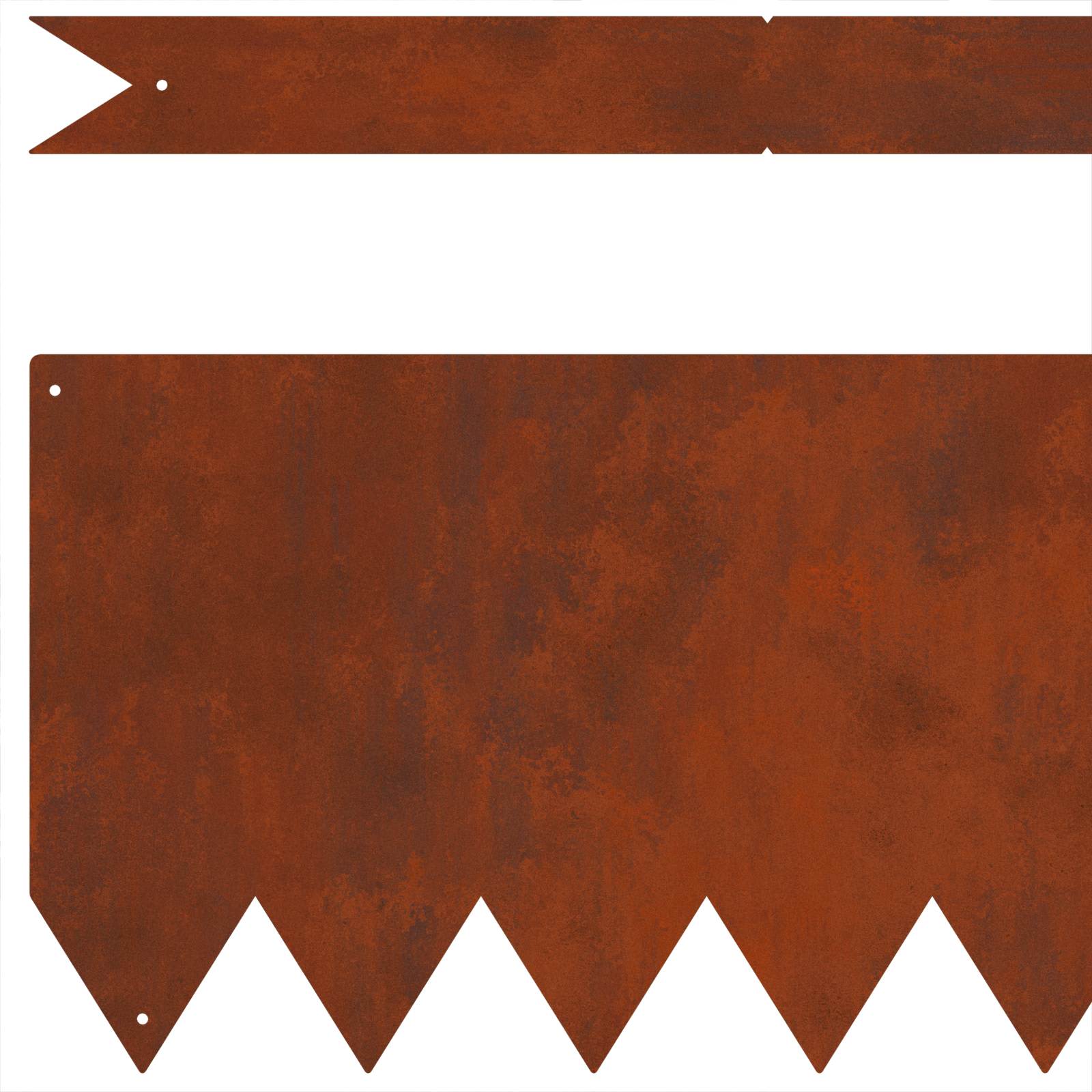 Bordura per Prato 50 pz Acciaio Marrone 100 x 20 cm
