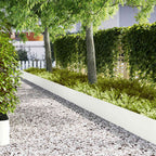 Bordura per Prato 30 pezzi Acciaio Bianco 100 x 30 cm