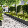 Bordura per Prato 50 pezzi Nero 100 x 30 cm - Acciaio laminato a freddo