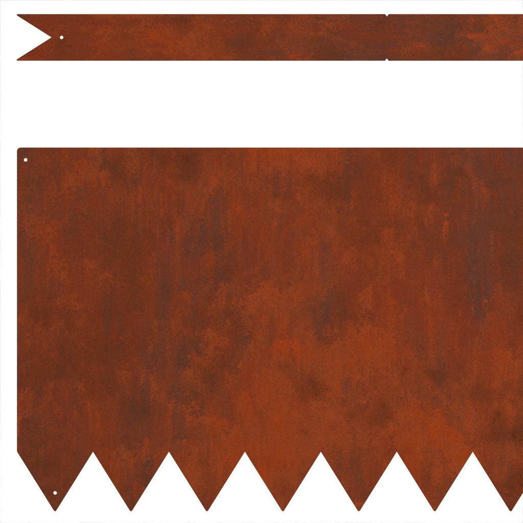 Bordura per Prato 50 pezzi Acciaio Ruggine 100 x 30 cm