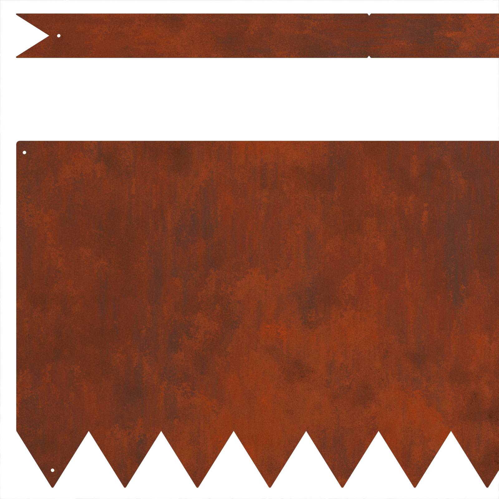 Bordura per Prato 50 pezzi Acciaio Ruggine 100 x 30 cm