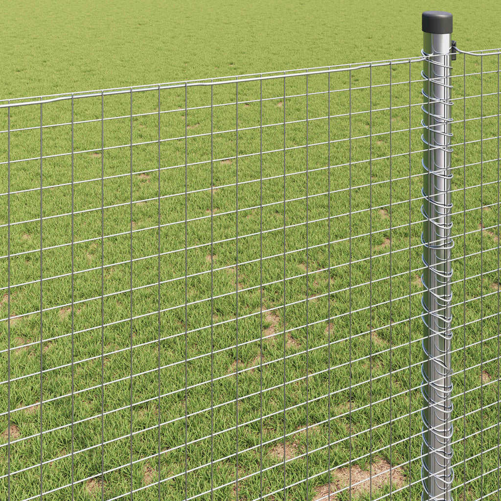 Recinzione in Rete Saldato Argento 1000 x 80 cm
