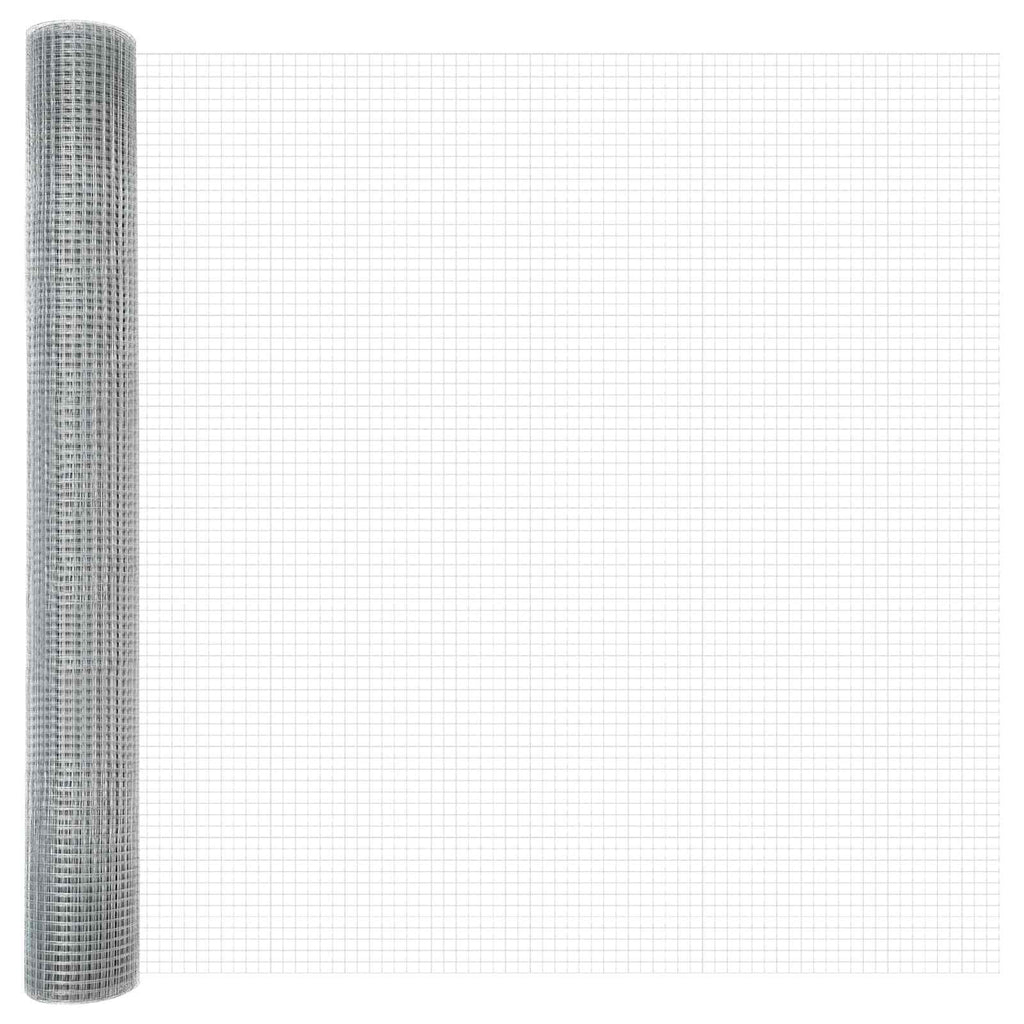 Recinzione in Rete Saldato Argento 1000x120 cm