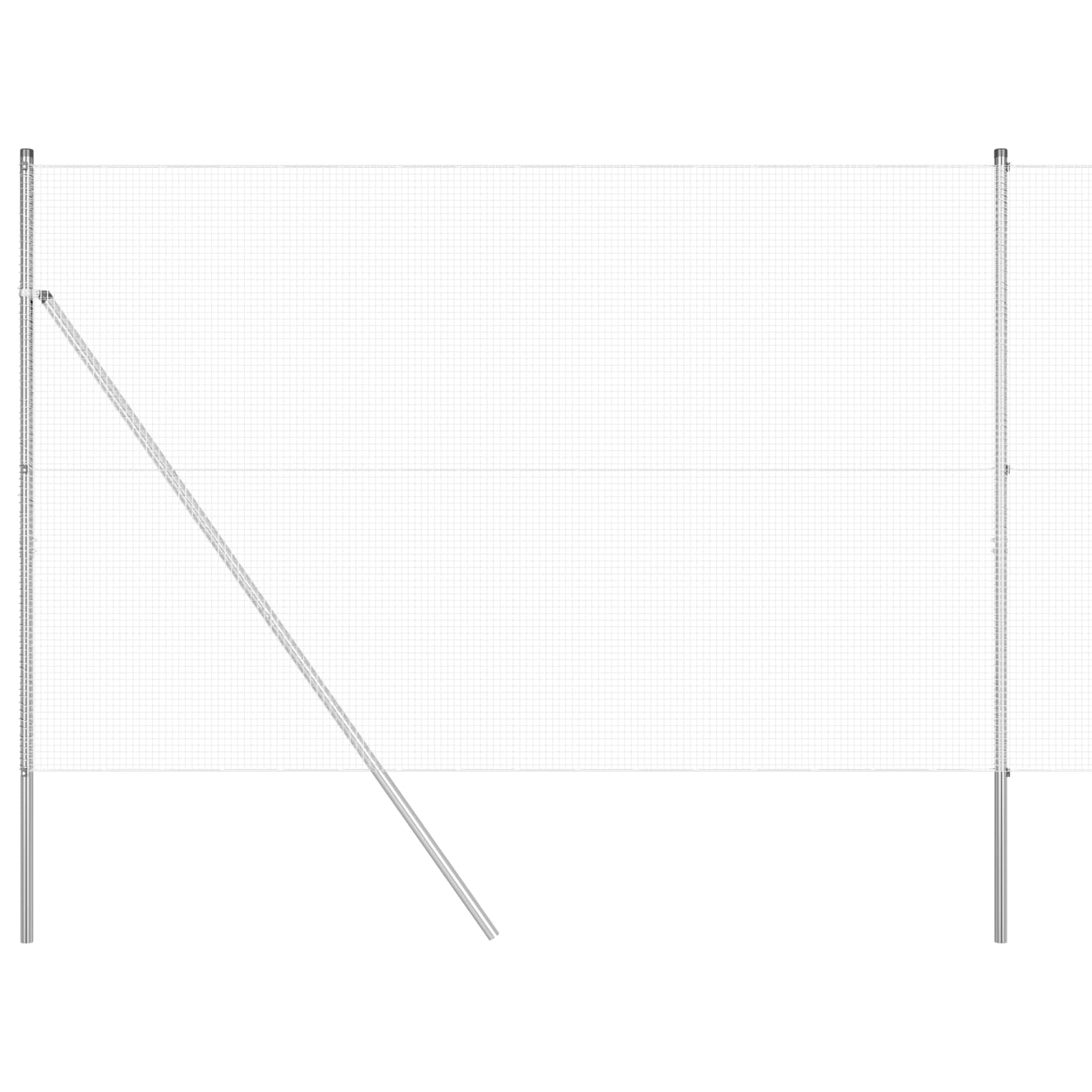 Recinzione in Rete Saldato Argento 2500x150 cm