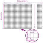 Recinzione in Rete Saldato Grigio 5000x50 cm