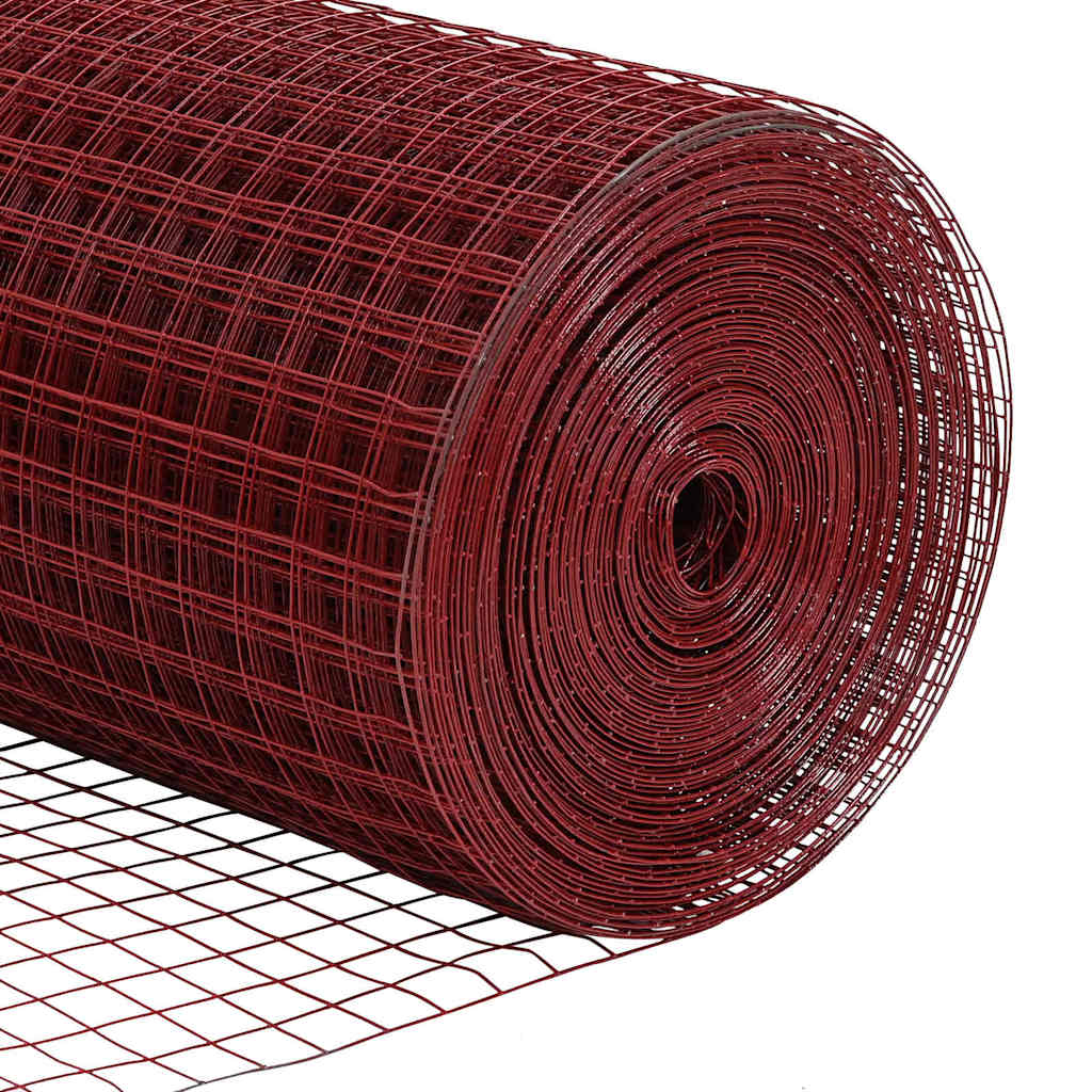 Recinzione in Rete Saldato Rosso 1000x150 cm
