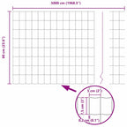 Recinzione Euro Verde 0,6 x 50 m Ferro Rivestito in PVC