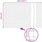 Recinzione Euro Verde 1,6 x 10 m Ferro rivestito in PVC