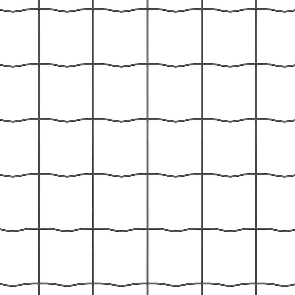 Recinzione Euro Grigio 1,4 x 10 m Ferro rivestito in PVC