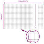 Recinzione Euro Grigio 1,6 x 10 m Ferro rivestito in PVC