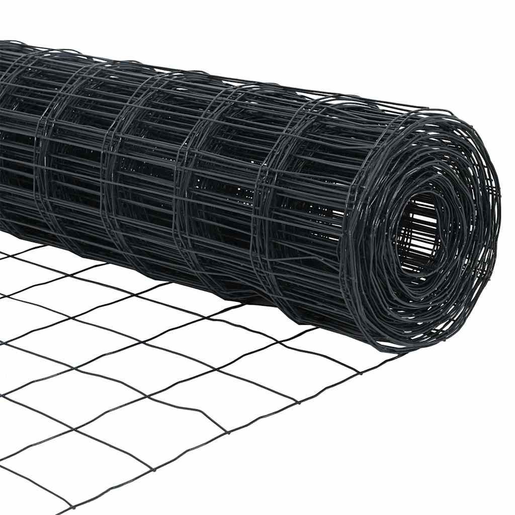 Recinzione Euro Grigio 1 x 25 m Ferro rivestito in PVC