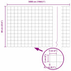 Recinzione Euro Grigio 0,6 x 50 m Ferro rivestito in PVC