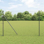 Recinzione Euro Nero 1,6 x 10 m Ferro rivestito in PVC