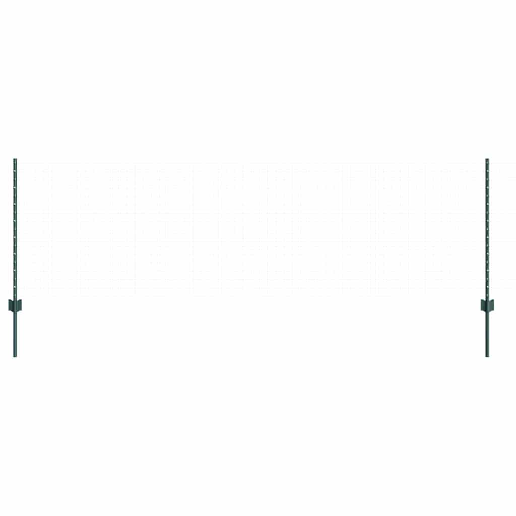 Palo per recinzione interrato in acciaio 120 cm Verde - Set da 22 pezzi