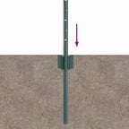 Palo per recinzione interrato 120 cm Verde - Set 44 pezzi