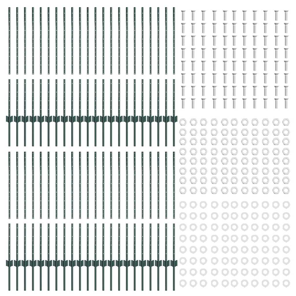 Palo per recinzione interrato 140 cm Verde - Confezione 44 pezzi