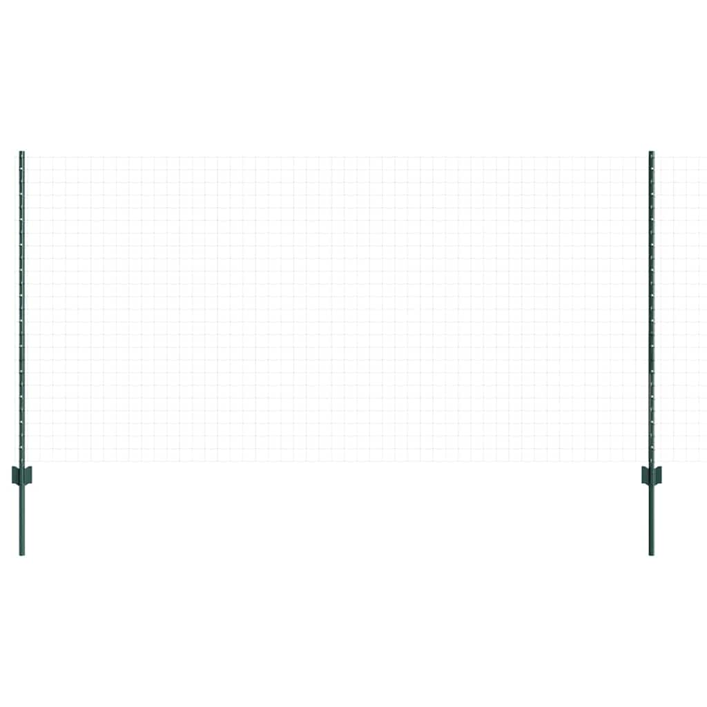 Palo per recinzione interrato 22 pz Verde 160 cm Acciaio