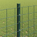 Palo per recinzione interrato 44 pezzi Verde 160 cm Acciaio verniciato