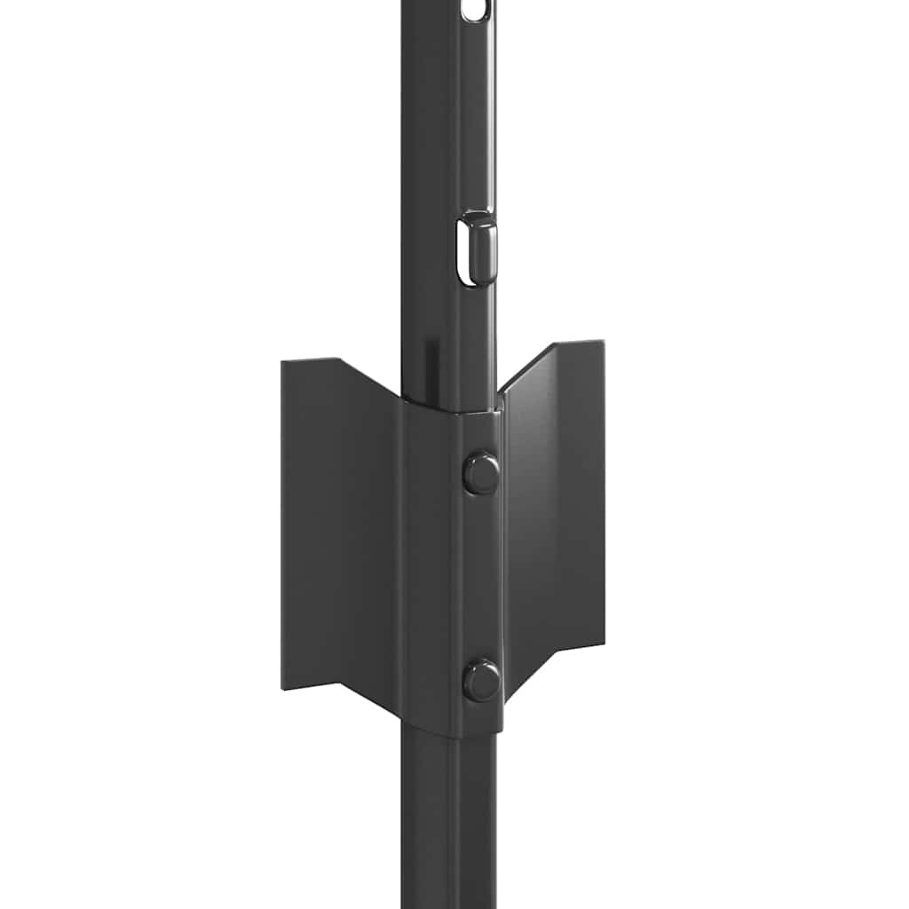 Palo per recinzione interrato 44 pz Acciaio verniciato Grigio 100 cm