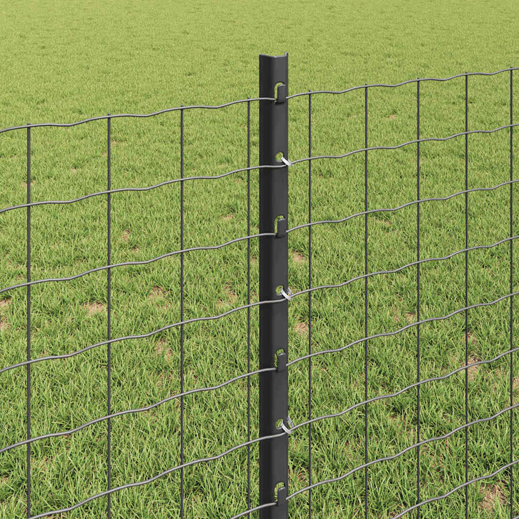 Palo per recinzione interrato 22 pezzi acciaio grigio 120 cm