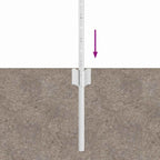 Palo per recinzione interrato 44 pz Acciaio Argento 120 cm