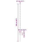 Palo per recinzione interrato 44 pezzi Argento 160 cm