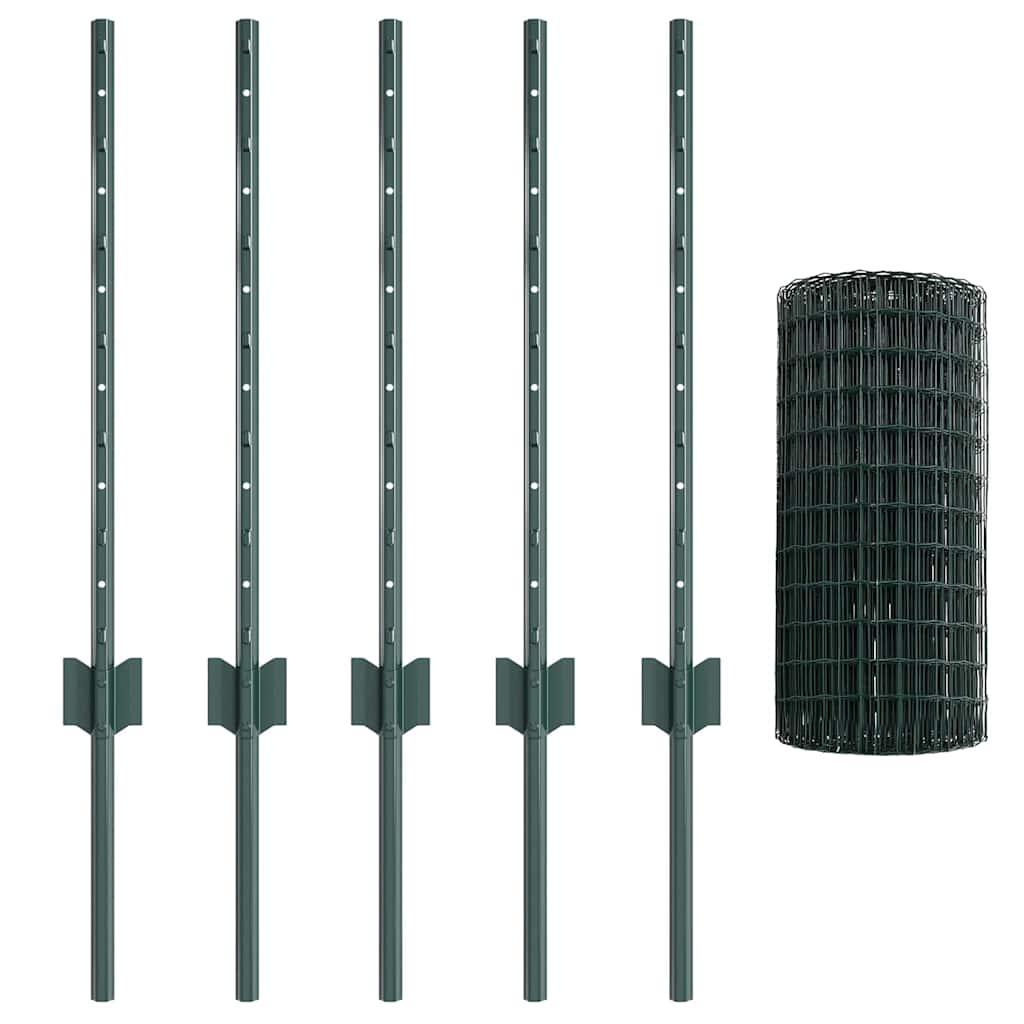 Recinzione in Rete Saldato 10 x 0,6 m - Acciaio Rivestito PVC Verde