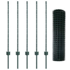 Recinzione in Rete Saldata Acciaio PVC Verde 10 x 1 m