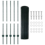 Recinzione in Rete Saldata Acciaio PVC Verde 10 x 1 m
