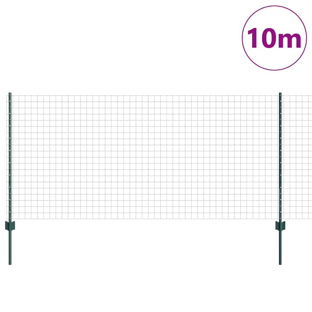 Recinzione in Rete Saldata Acciaio PVC Verde 10 x 1 m