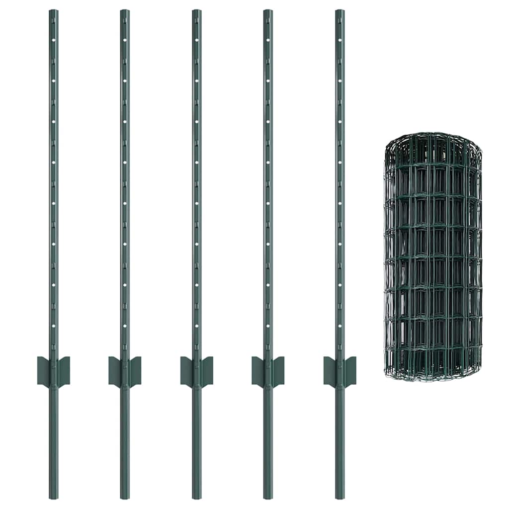 Recinzione in Rete Saldato 10 x 0,8 m - Acciaio Rivestito PVC Verde