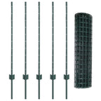 Recinzione in Rete Saldata Acciaio PVC 10 x 1 m - Verde