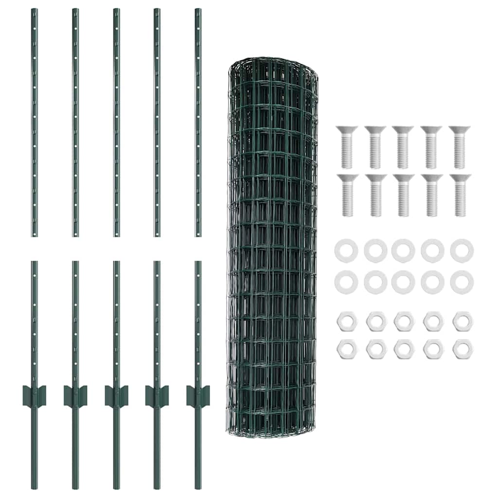 Recinzione in Rete Saldata Acciaio PVC 10 x 1 m