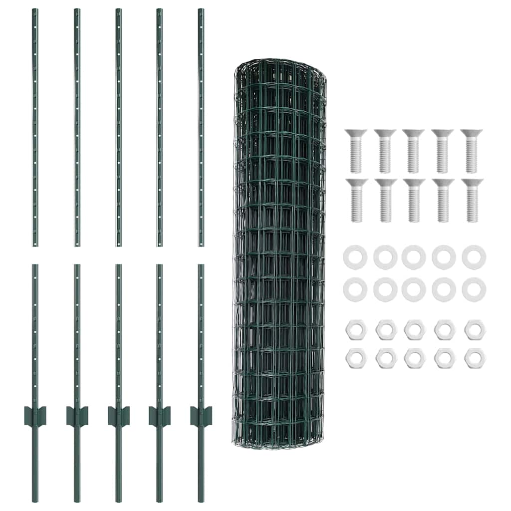 Recinzione in Rete Saldata 10 x 1,2 m - Acciaio Rivestito PVC Verde