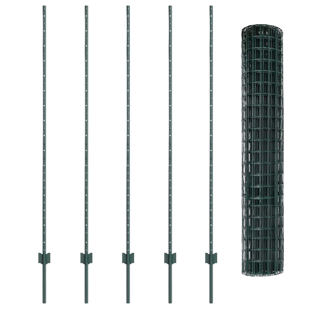 Recinzione in Rete Saldata 10 x 1,6 m - Acciaio Rivestito PVC Verde