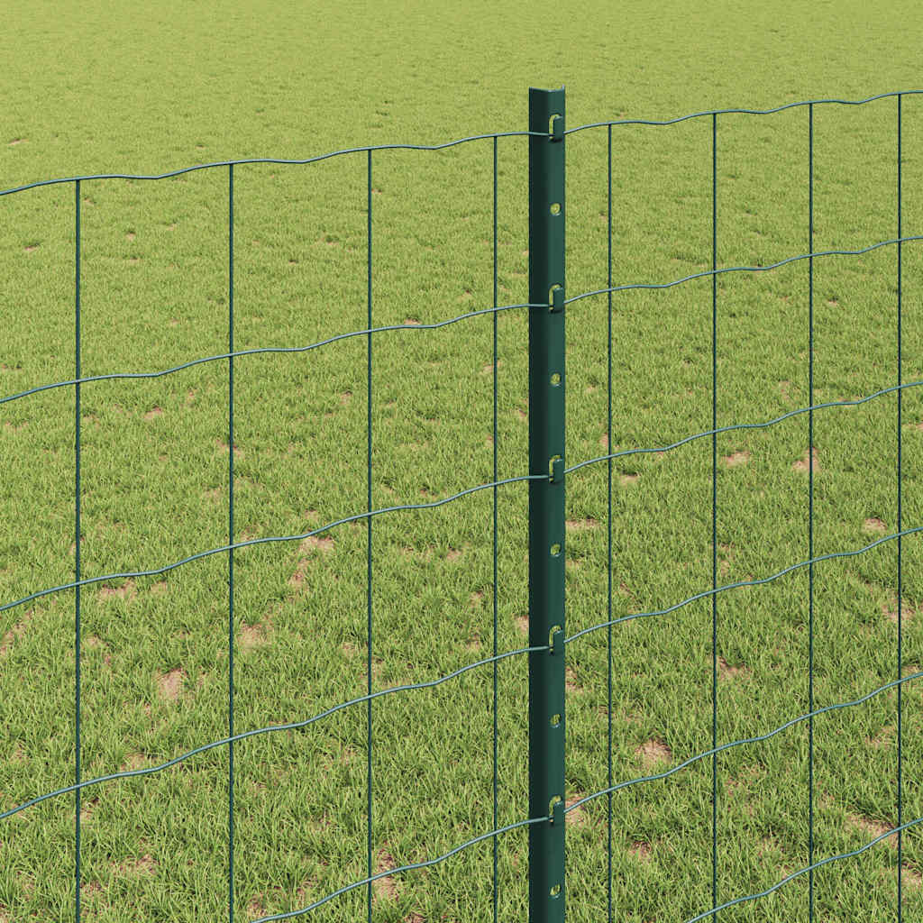 Recinzione in Rete Saldata 10 x 1,4 m Verde Acciaio Rivestito PVC