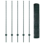 Recinzione in Rete Saldata 10 x 1,4 m Verde Acciaio Rivestito PVC