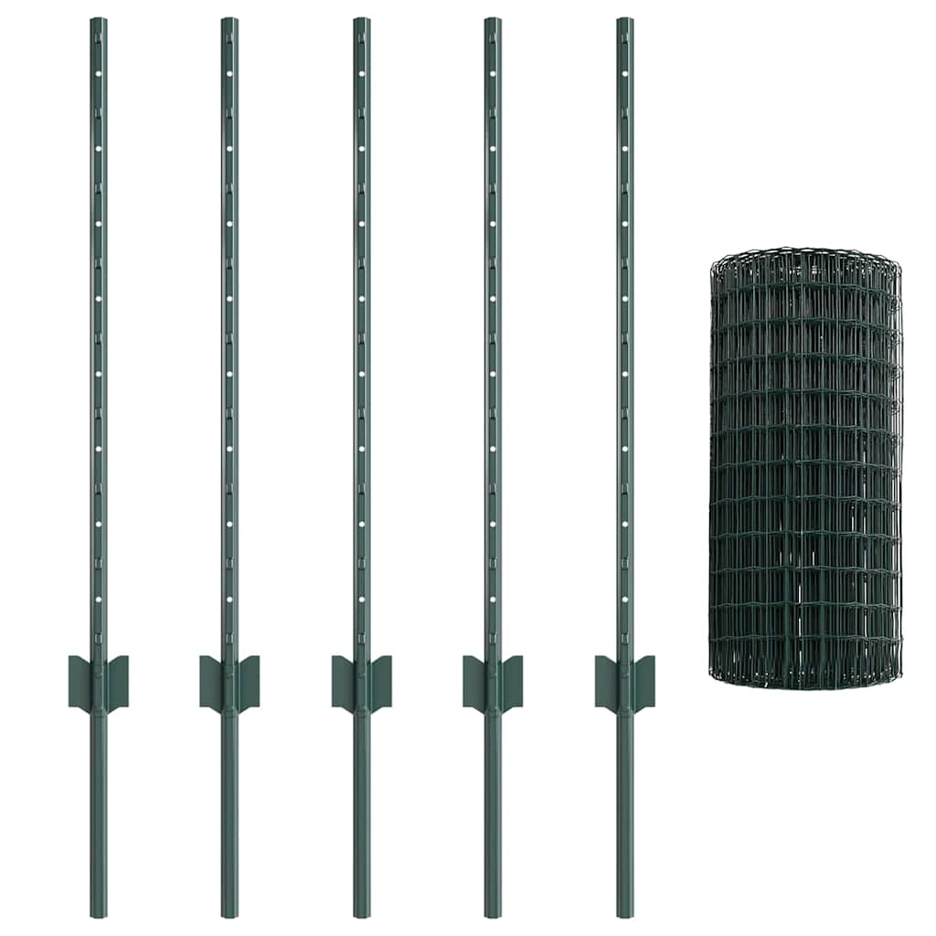 Recinzione in Rete Saldato 10 x 0,8 m - Acciaio Rivestito PVC Verde