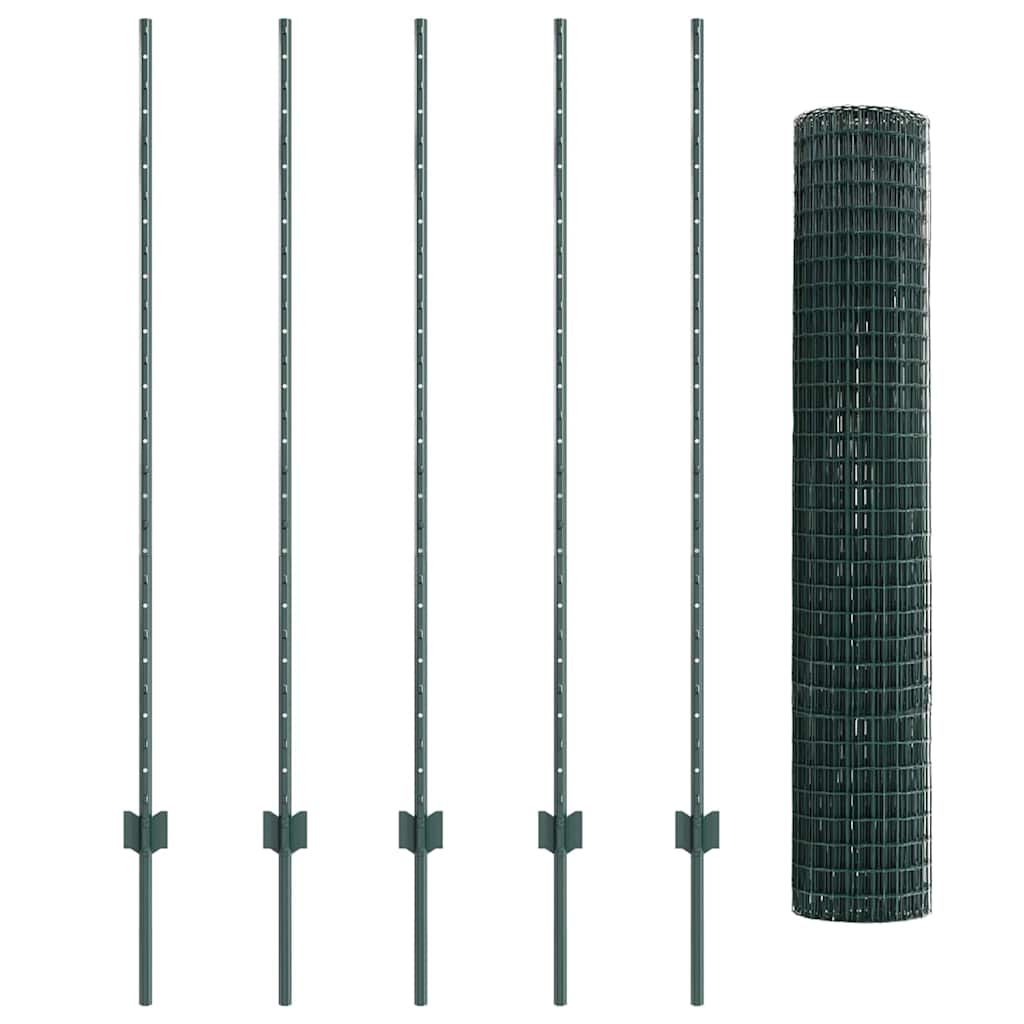 Recinzione in Rete Saldata 10 x 1,4 m - Acciaio PVC Verde