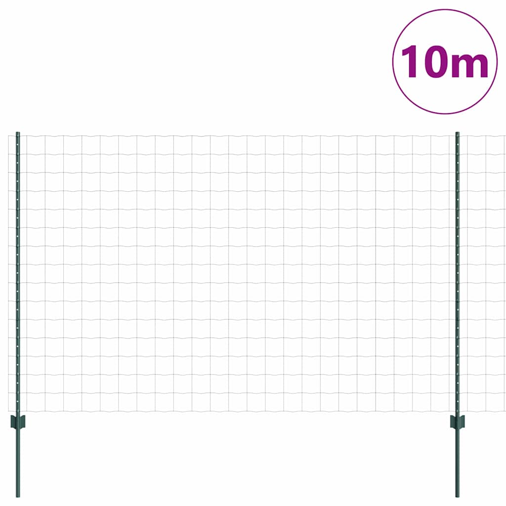 Recinzione in Rete Saldata 10 x 1,6 m - Acciaio Rivestito PVC Verde