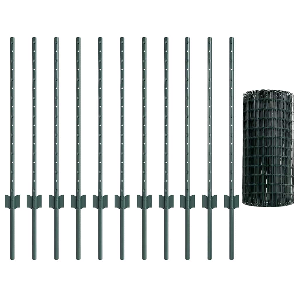Recinzione in Rete Saldata 25 x 0,8 m - Acciaio Rivestito PVC Verde