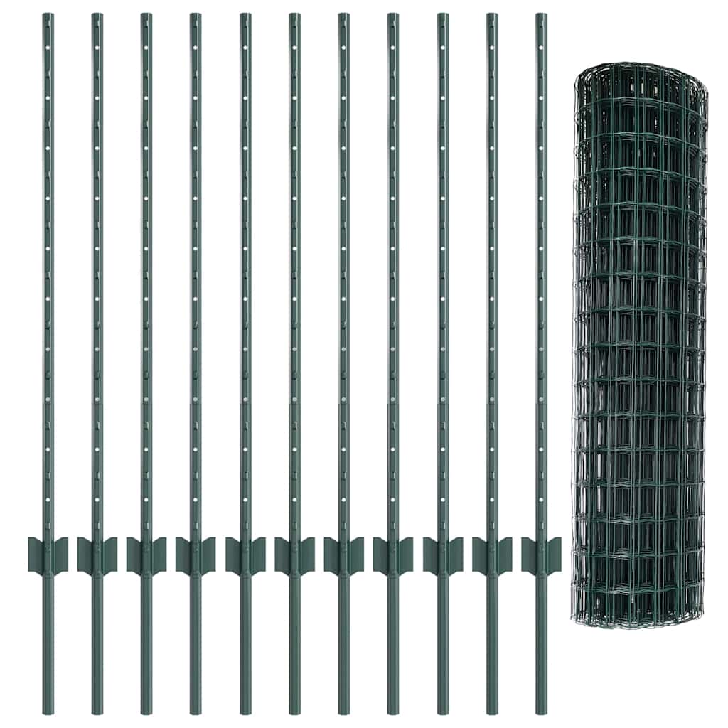 Recinzione in Rete Saldato 25 x 1 m - Acciaio Rivestito PVC Verde