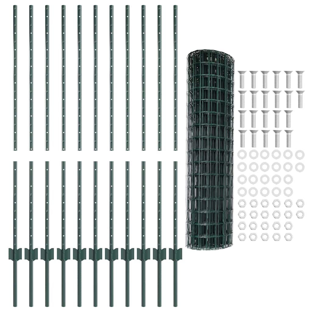 Recinzione in Rete Saldato 25 x 1,2 m - Acciaio Rivestito PVC Verde
