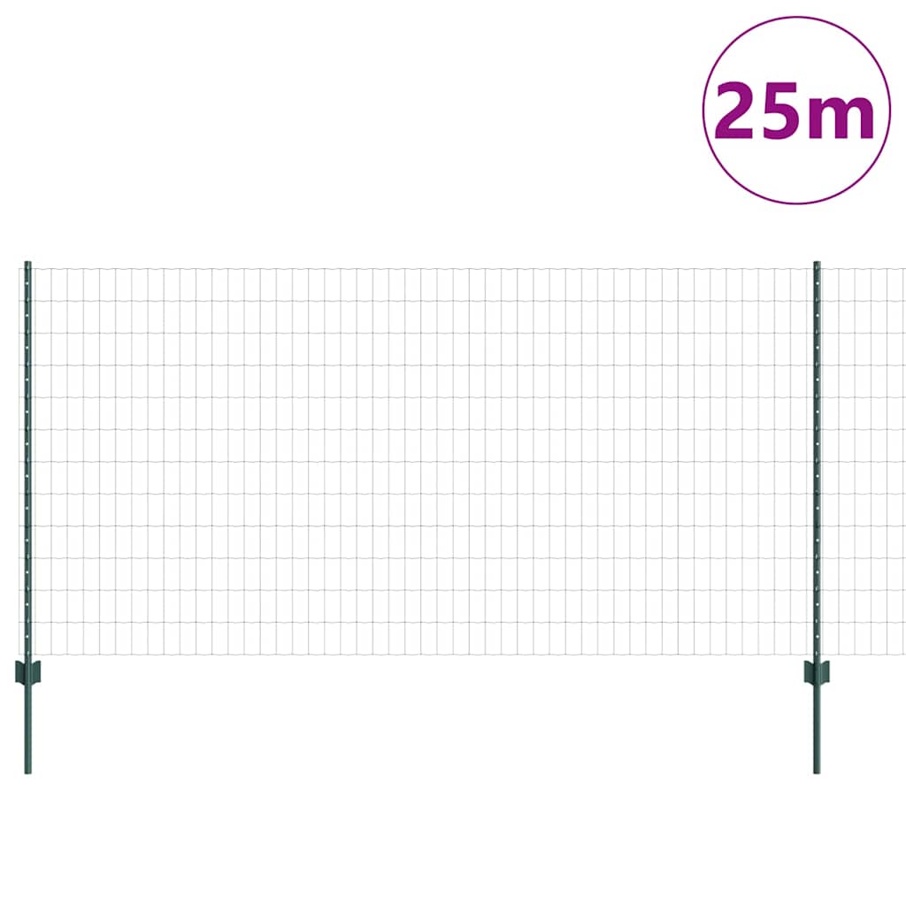 Recinzione in Rete Saldato 25 x 1,2 m - Acciaio Rivestito PVC Verde
