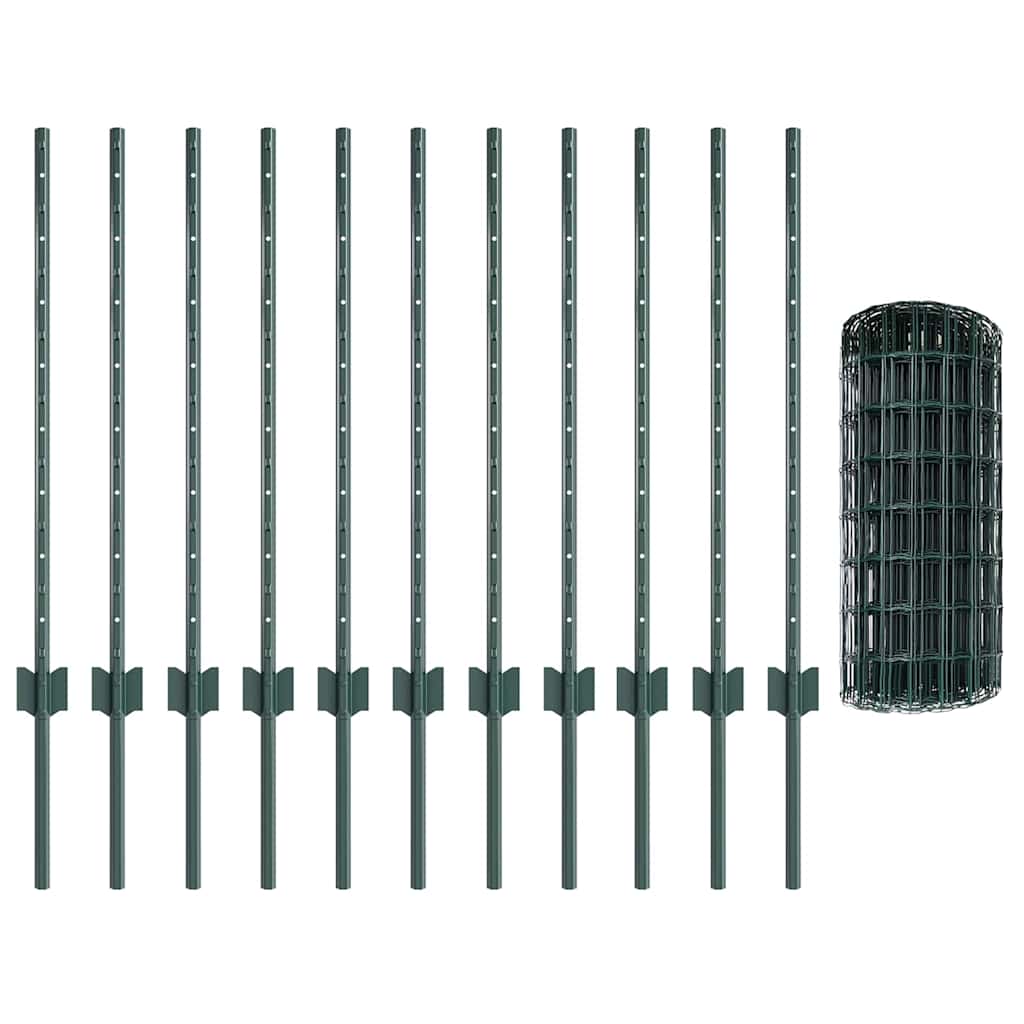 Recinzione in Rete Saldata 25 x 0,8 m - Acciaio Rivestito PVC Verde