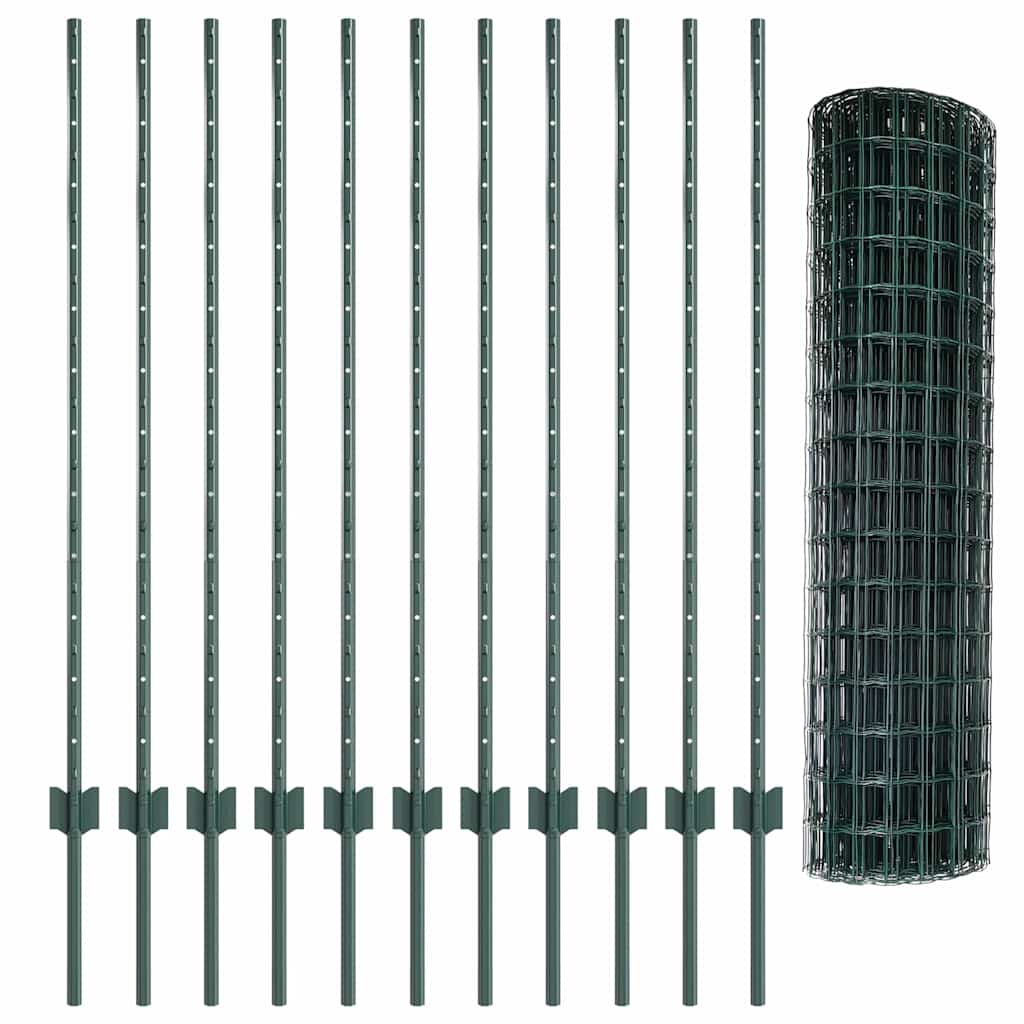 Recinzione in Rete Saldato Acciaio PVC 25 x 1,2 m Verde