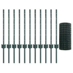 Recinzione in Rete Saldata 25 x 0,6 m - Acciaio PVC Verde