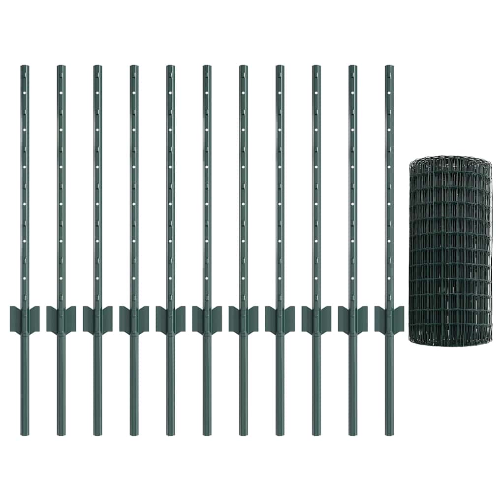 Recinzione in Rete Saldata 25 x 0,6 m - Acciaio PVC Verde